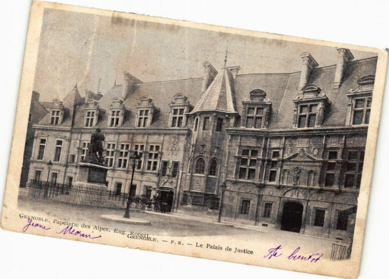 Carte postale ancienne Grenoble - Le Palais de Justice à Grenoble