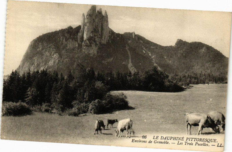 Carte postale ancienne Env. de Grenoble - Les Trois Pucelles à Grenoble