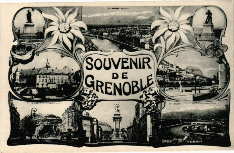 Carte postale ancienne Souvenir de Grenoble à Grenoble