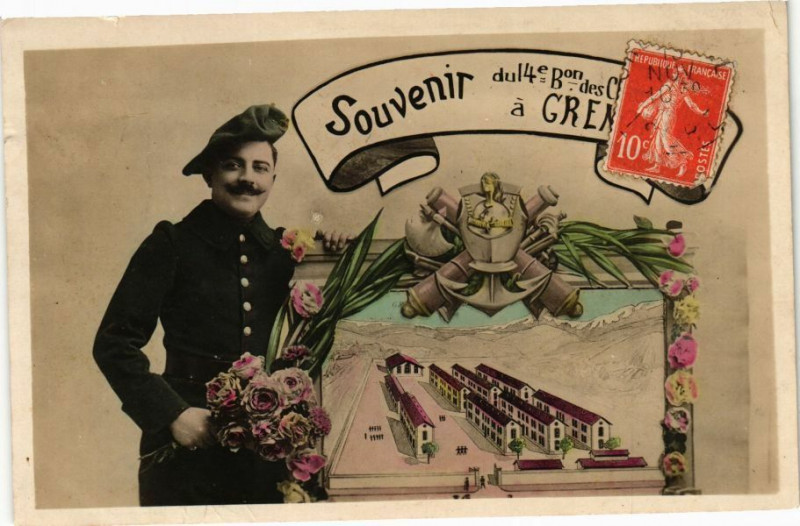 Carte postale ancienne Souvenir a Grenoble à Grenoble