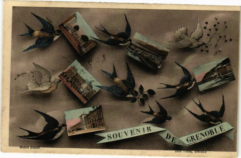 Carte postale ancienne Souvenir de Grenoble à Grenoble