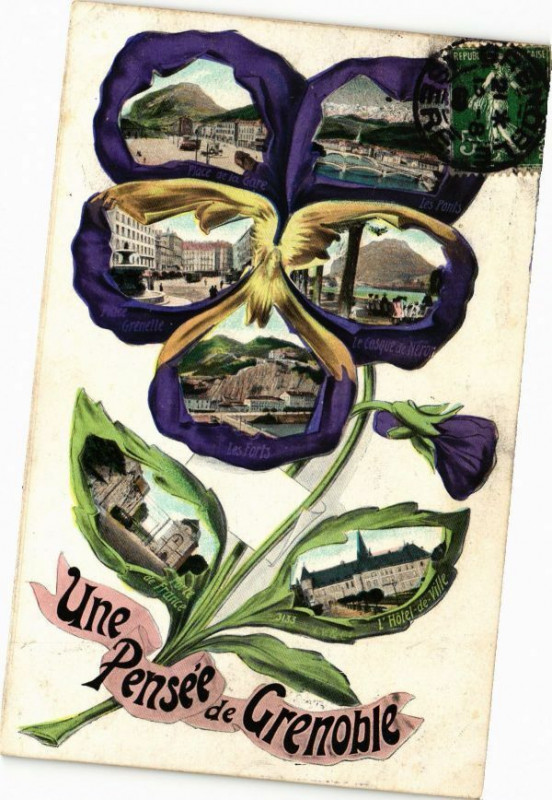 Carte postale ancienne Un Pensée de Grenoble à Grenoble