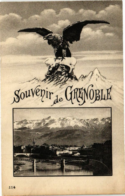 Carte postale ancienne Souvenir de Grenoble à Grenoble