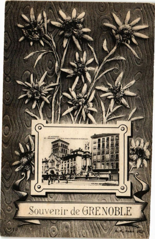 Carte postale ancienne Souvenir de Grenoble à Grenoble