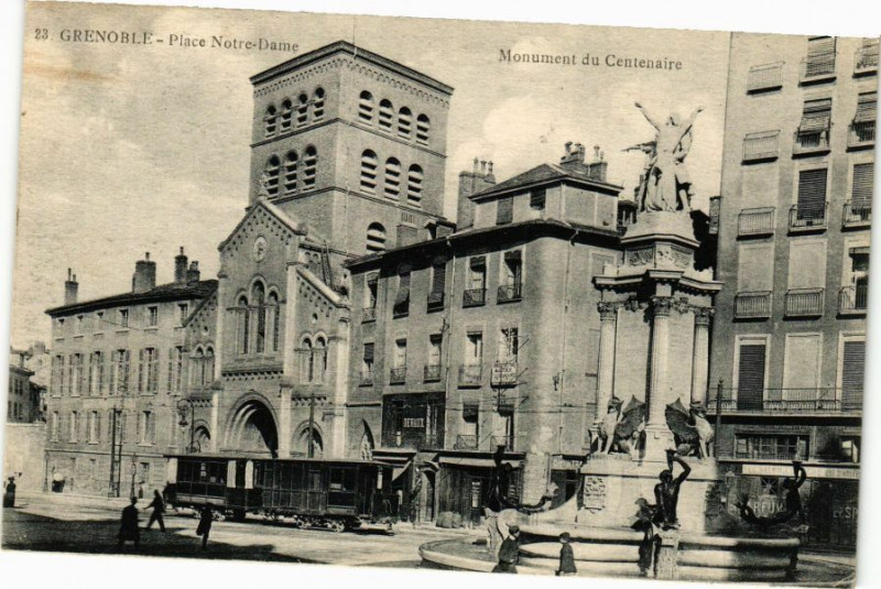 Carte postale ancienne Grenoble - Monument de Centenaire à Grenoble