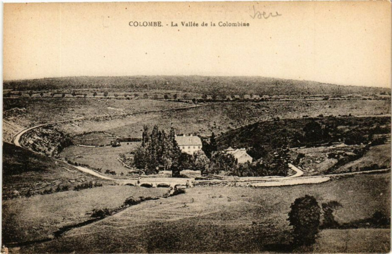 Carte postale ancienne Colombe - La Vallée de la Colombine à Colombe