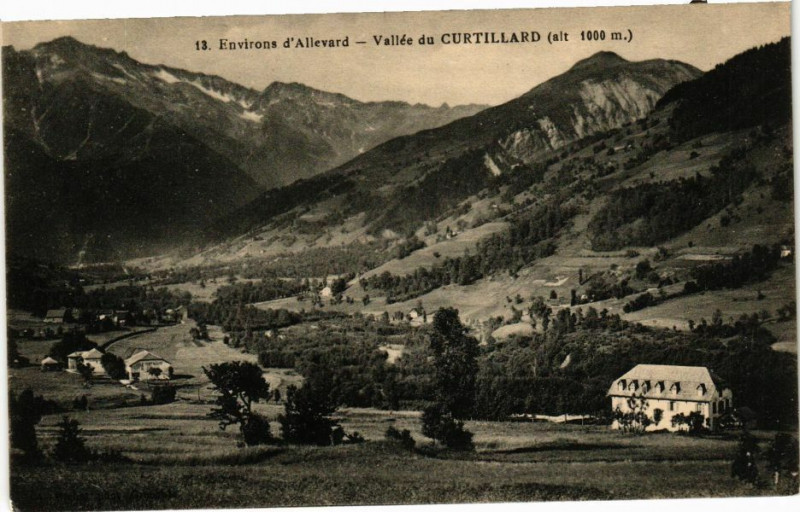 Carte postale ancienne Env. d'Allevard - Vallée du Curtillard à Allevard