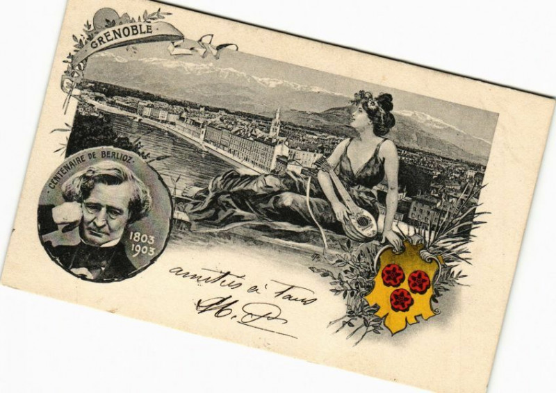Carte postale ancienne Grenoble - centenaire de Berlioz à Grenoble