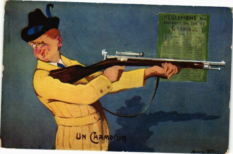 Carte postale ancienne Grenoble - Un Champion à Grenoble