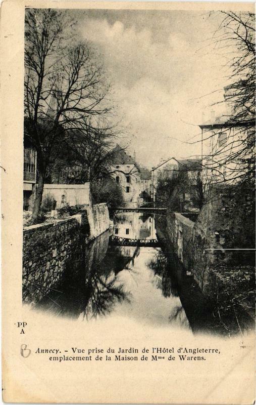 Carte postale ancienne Annecy Vue prise du Jardin de l'Hotel d'Angleterre à Annecy