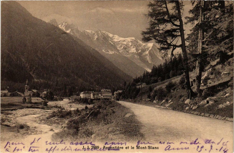 Carte postale ancienne Argentiere et le Mont-Blanc