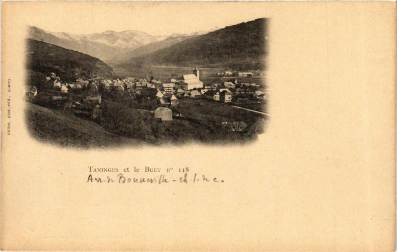 Carte postale ancienne Taninges et le Buet à Taninges