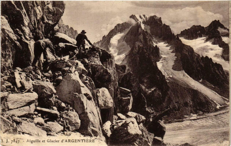 Carte postale ancienne Aiguille et Glacier d'Argentiere