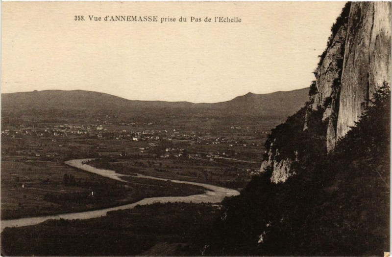 Carte postale ancienne Vue d'Annemasse prise du Pas de l'Echelle à Annemasse