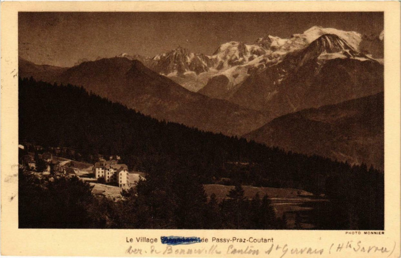 Carte postale ancienne Le Village de Passy-Praz-Coutant à Passy