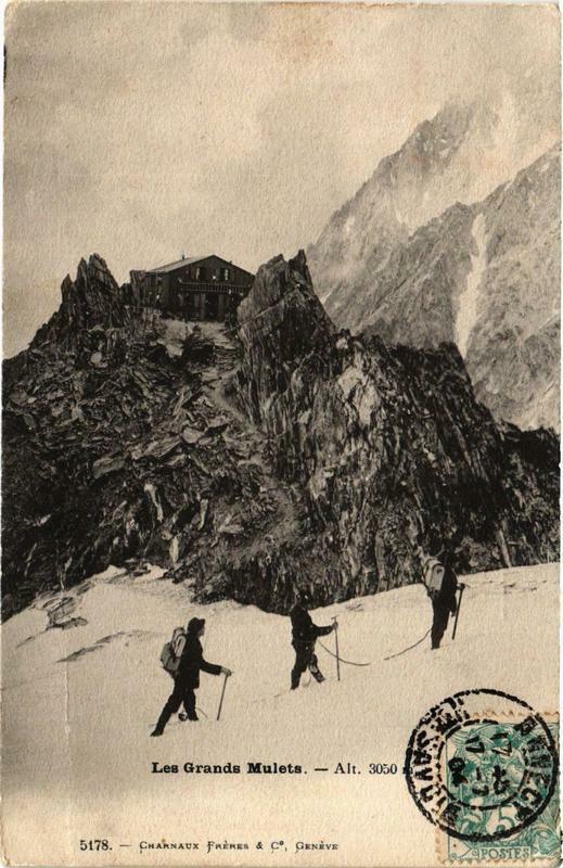Carte postale ancienne Les Grands Mulets - Alt. 3050 m