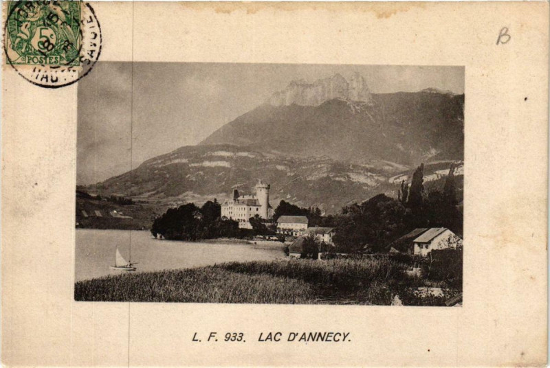 Carte postale ancienne Lac d'Annecy à Annecy