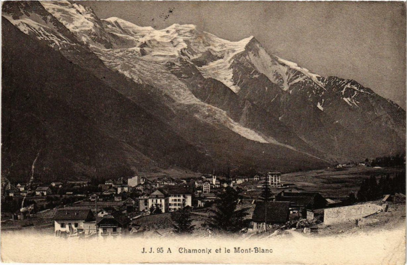 Carte postale ancienne Chamonix et le Mont-Blanc