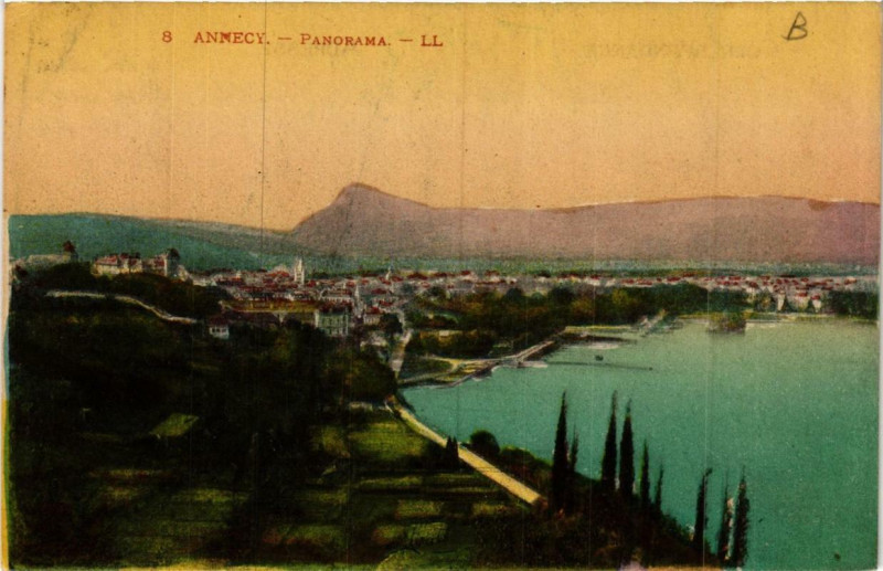 Carte postale ancienne Annecy Panorama à Annecy