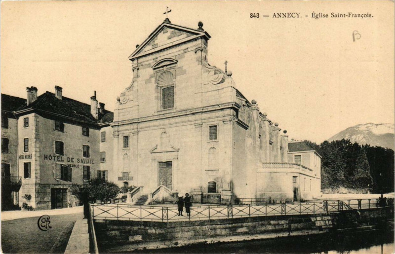 Carte postale ancienne Annecy Eglise Saint-Francois à Annecy