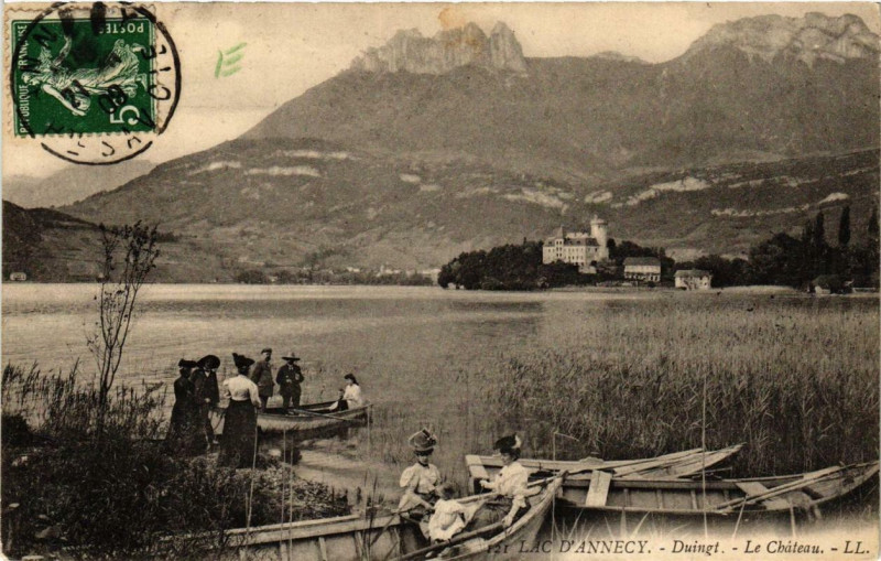 Carte postale ancienne Lac d'Annecy Duingt - Le Chateau à Duingt