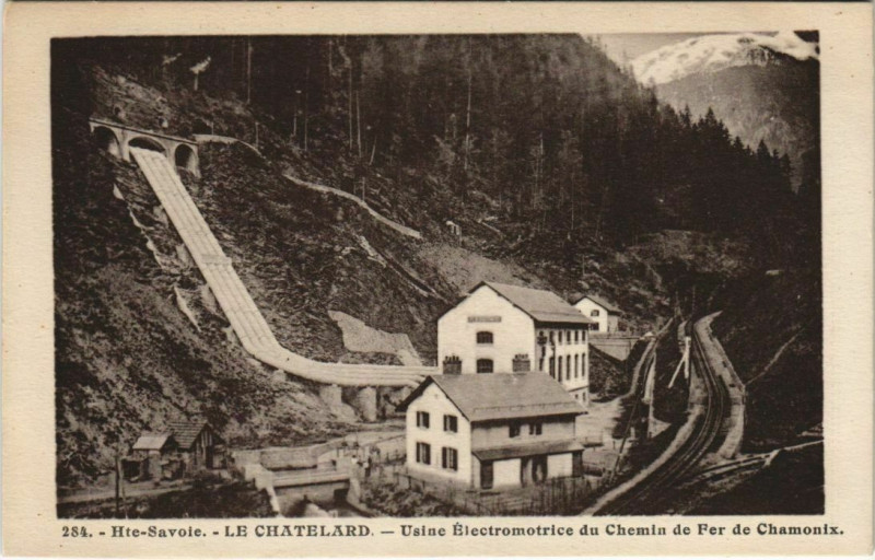 Carte postale ancienne Le Chatelard Usine Electromotrice