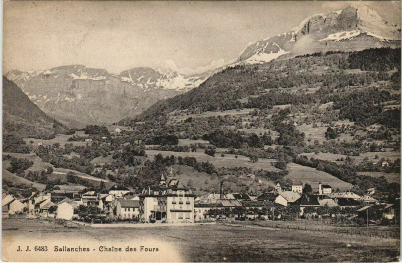 Carte postale ancienne Sallanches Chaine des Fours à Sallanches