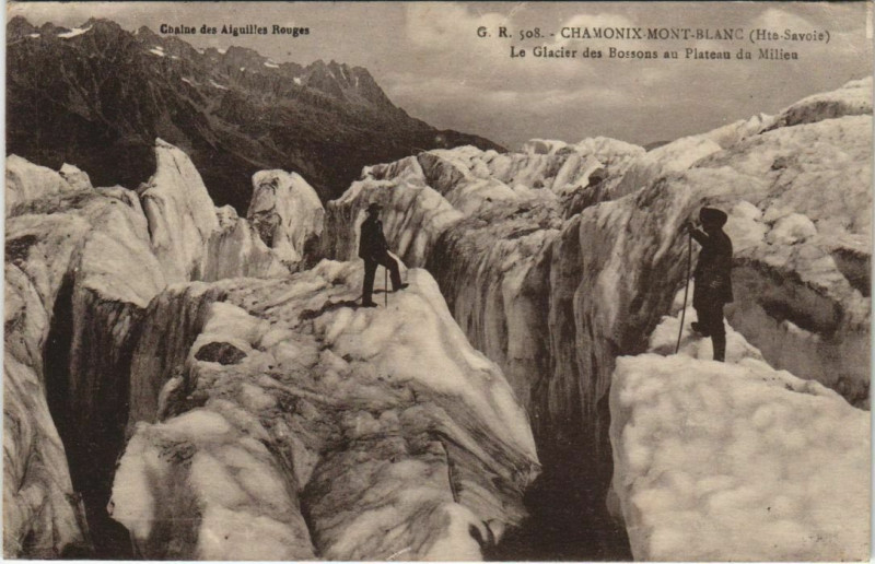 Carte postale ancienne Chamonix-Mont-Blanc Le Glacier à Chamonix-Mont-Blanc