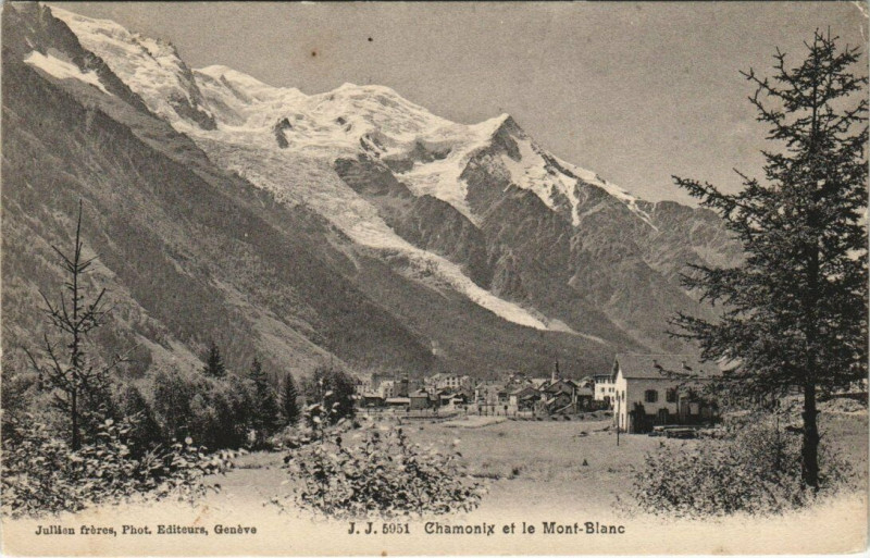 Carte postale ancienne J. J. 5951 Chamonix et le Mont-Blanc