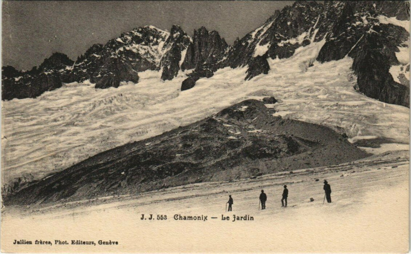Carte postale ancienne J. J. 553 Chamonix Le Jardin