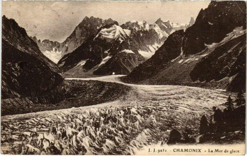 Carte postale ancienne Chamonix - La Mer de Glace