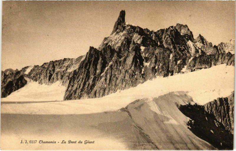 Carte postale ancienne Chamonix - La Dent du Geant
