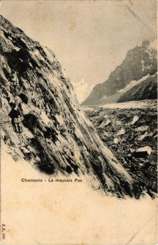 Carte postale ancienne Chamonix - La mauvais Pas