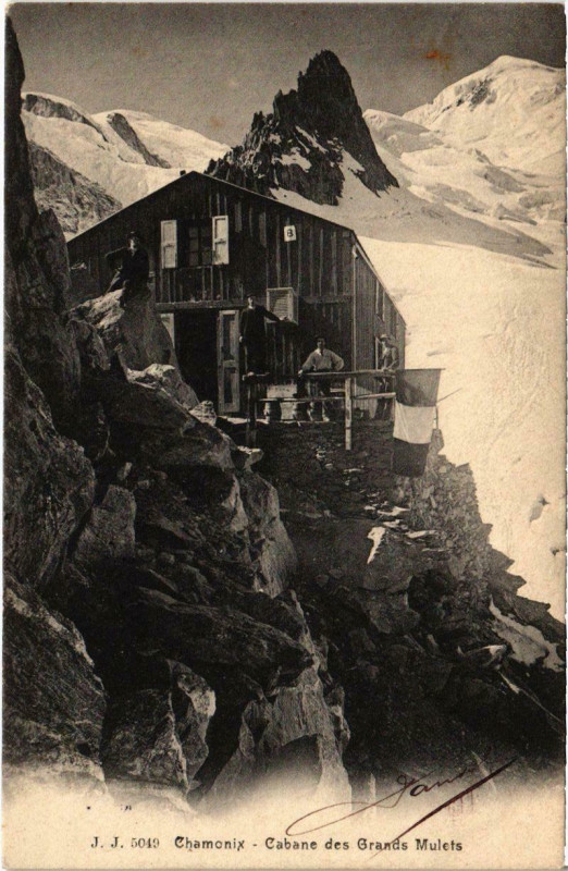 Carte postale ancienne Chamonix - Cabane des Grands Mulets