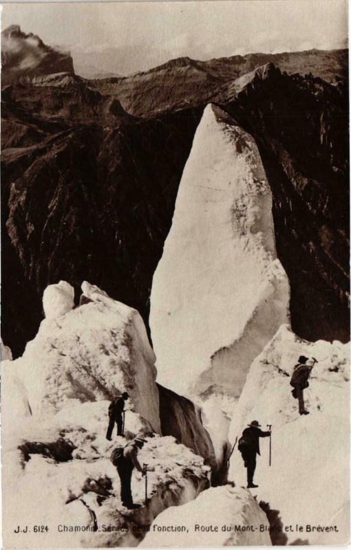 Carte postale ancienne Chamonix-Seracs de la fonction