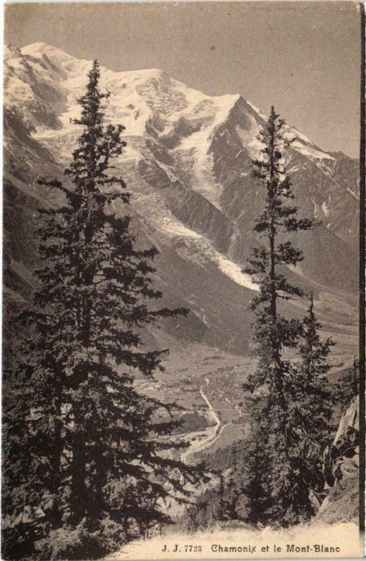 Carte postale ancienne Chamonix et le Mont-Blanc