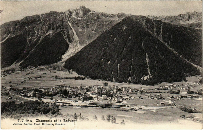 Carte postale ancienne Chamonix et le Brever