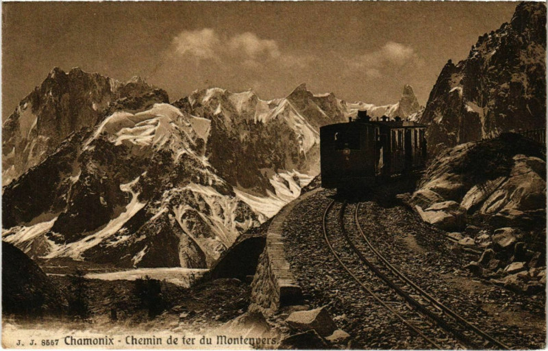 Carte postale ancienne Chamonix - Chemin de fer du Montegvers à Vers
