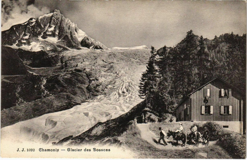 Carte postale ancienne Chamonix - Glacier des Bossons