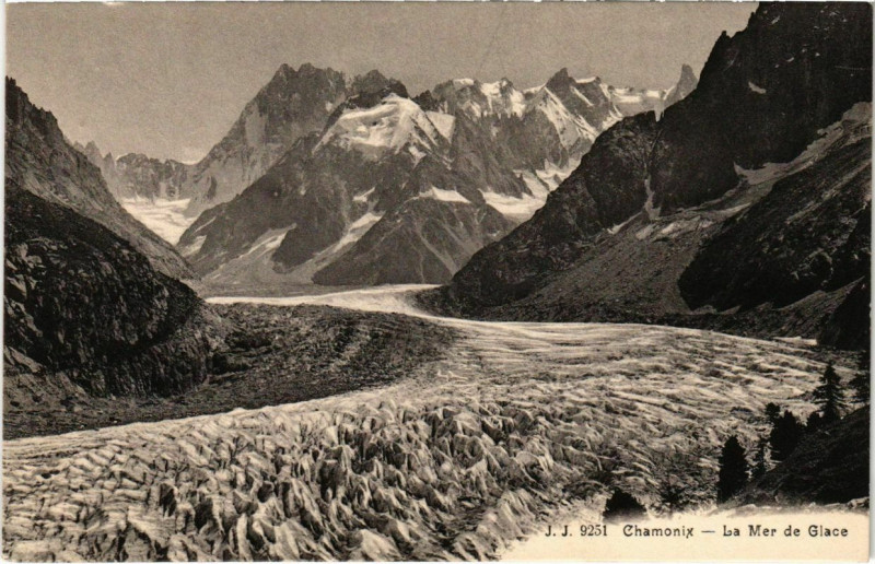 Carte postale ancienne Chamonix - La Mer de Glace