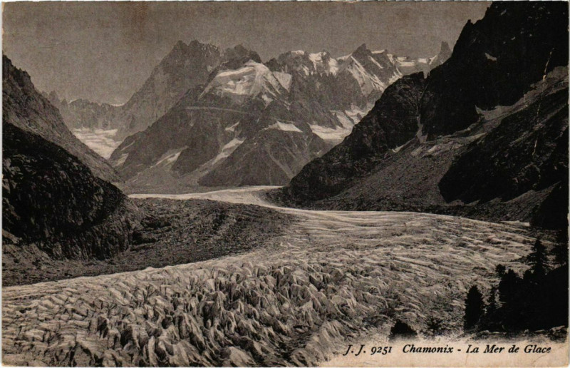 Carte postale ancienne Chamonix - La Mer de Glace