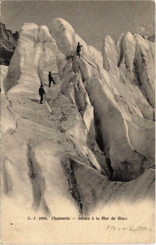 Carte postale ancienne Chamonix - Seracs a la Mer de Glace