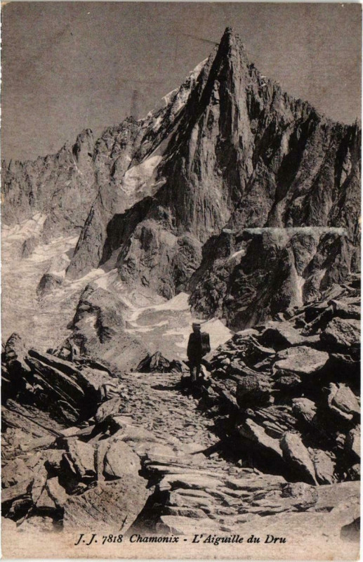 Carte postale ancienne Chamonix - L'Aiguille du Dru