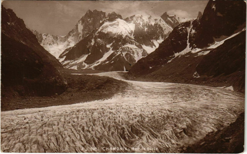 Carte postale ancienne Chamonix - Mer de Glace