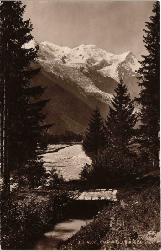 Carte postale ancienne Chamonix - Le Mont-Blanc