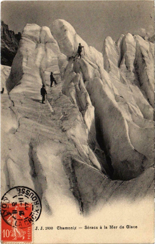 Carte postale ancienne Chamonix - Seracs a la Mer de Glace