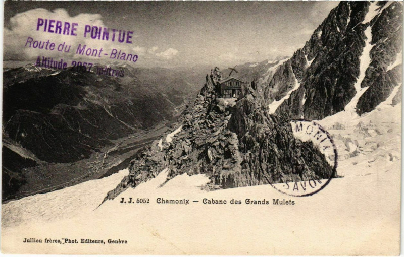 Carte postale ancienne Chamonix - Cabane des Grands Mulets