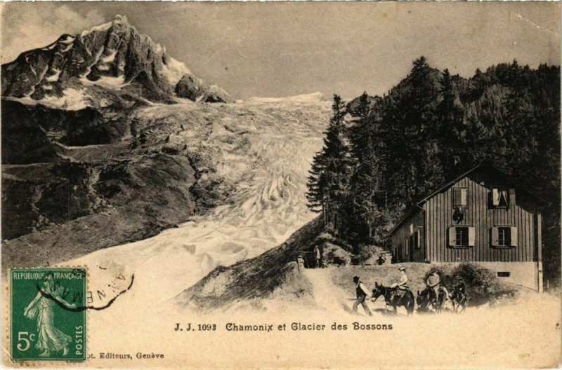 Carte postale ancienne Chamonix - oet Glacier des Bossons