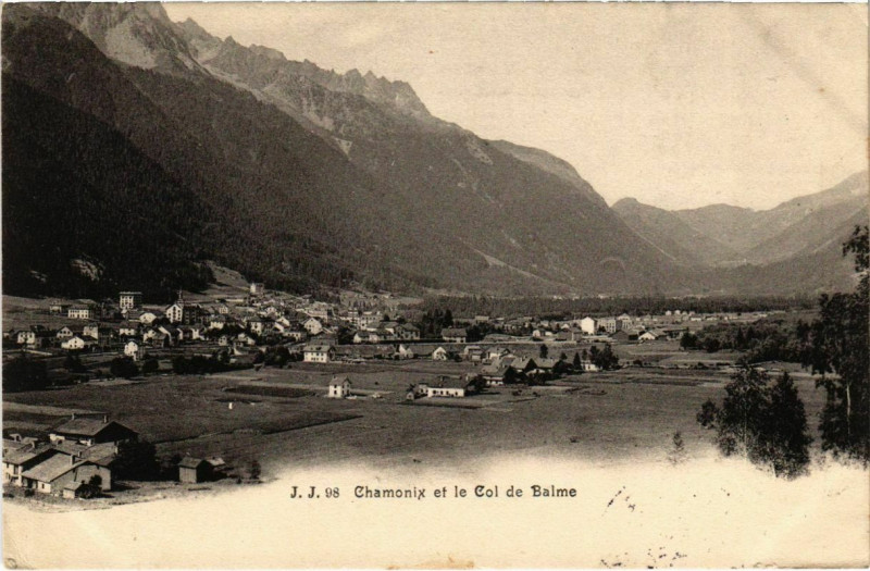 Carte postale ancienne Chamonix et le Col de Balme