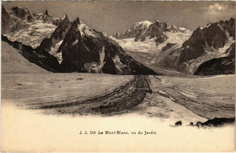 Carte postale ancienne Le Mont-Blanc vu du Jardin